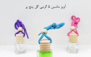 ظرف عطر آویز ماشین پنج گرمی گل پنج بر Car hanging perfume container of 5 grams flower panj bar