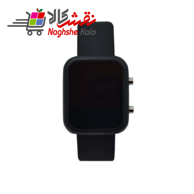 ساعت مچی دیجیتالی بند رابر مشکی