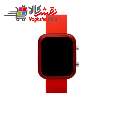 ساعت مچی دیجیتالی بند رابر قرمز