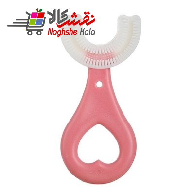 مسواک کودک مدل سیلیکونی چرخشی سری U سایز 1 با برس نرم