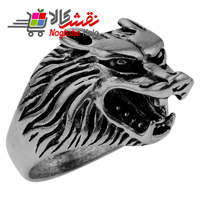 انگشتر مردانه طرح گرگ 