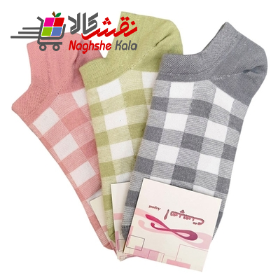 جوراب زنانه اسپست مدل چهارخانه