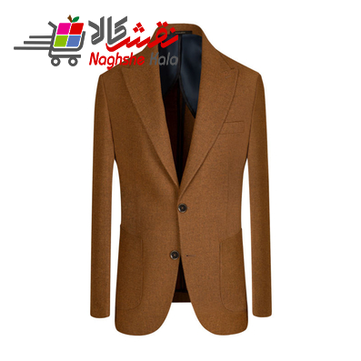 کت تک مردانه کروم مدل دو دکمه پشمی
