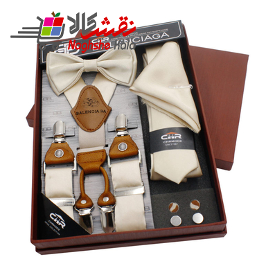ست کراوات و پاپیون و ساسبند مردانه سی اچ‌ آر