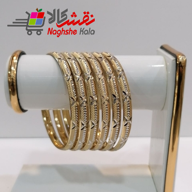 النگو طلاروس جدید رنگ ثابت سایز 3 کد 22